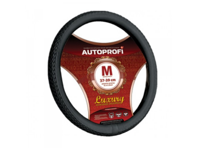 Оплетка "АВТОПРОФИ" нат.кожа "Luxury" цельноплетенная черная AP-800 BK M1/20 от Autoprofi Оплетка "АВТОПРОФИ" нат.кожа "Luxury" цельноплетенная черная AP-800 BK M1/20