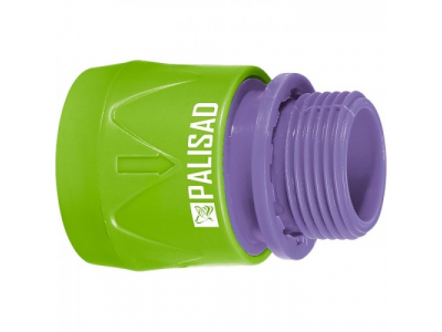 Соединитель пластмассовый быстросъемный, внешняя резьба 3/4"// PALISAD