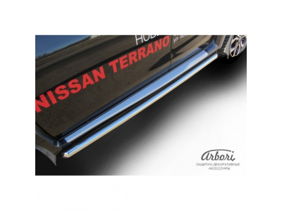 Защита штатных порогов Arbori d57 труба NISSAN TERRANO 2014- от ARBORI Защита штатных порогов Arbori d57 труба NISSAN TERRANO 2014-