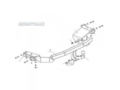 Фаркоп на Mitsubishi Outlander XL SUV 2007-2012гг. от AvtoS Фаркоп на Mitsubishi Outlander XL SUV 2007-2012гг.