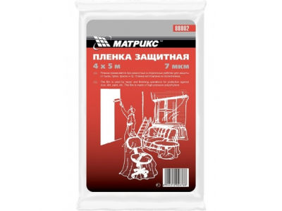 Пленка защитная, 4 х 12,5 м, 7 мкм, полиэтиленовая// MATRIX от MATRIX Пленка защитная, 4 х 12,5 м, 7 мкм, полиэтиленовая// MATRIX