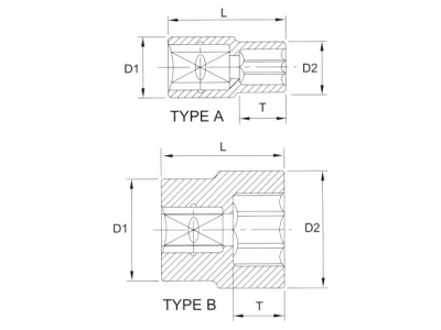 Головка торцевая 12гр. 3/8" 13мм