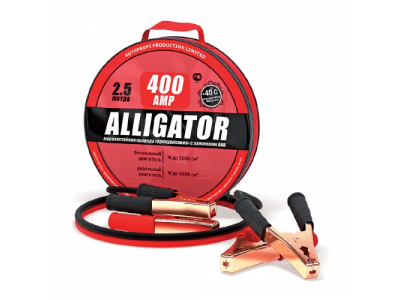 Провода пусковые(прикуриватель) 400А "Аллигатор", 2,5 м от ALLIGATOR Провода пусковые(прикуриватель) 400А "Аллигатор", 2,5 м