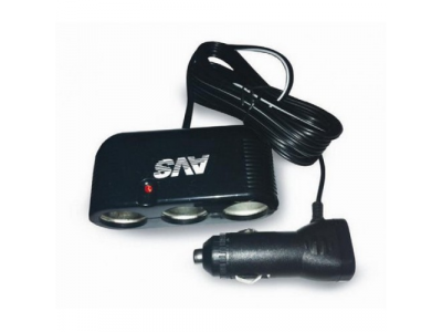 Разветвитель розетки для прикуривателя AVS на 3 выхода от AVS Разветвитель розетки для прикуривателя AVS на 3 выхода